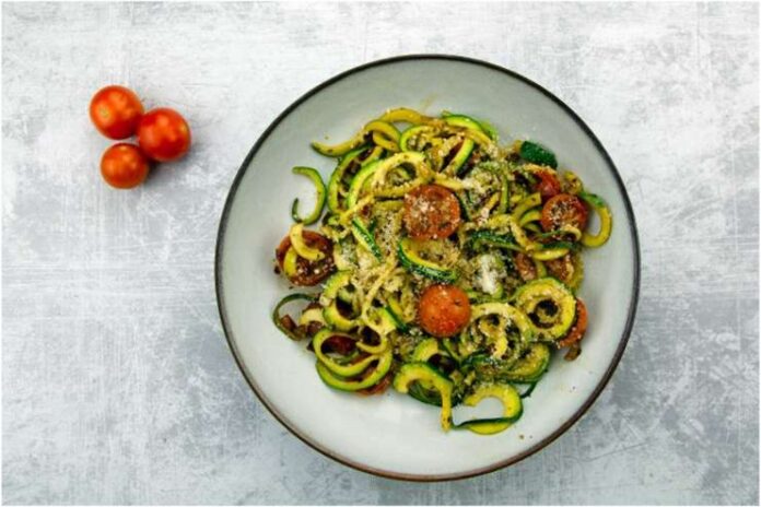 Low-Carb Zucchini Noodles with Pesto